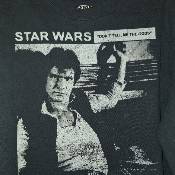 Star Wars Don't Tell Me The Odds Han Solo Long-Sleeve Crewneck XL - Picture 3 of 4